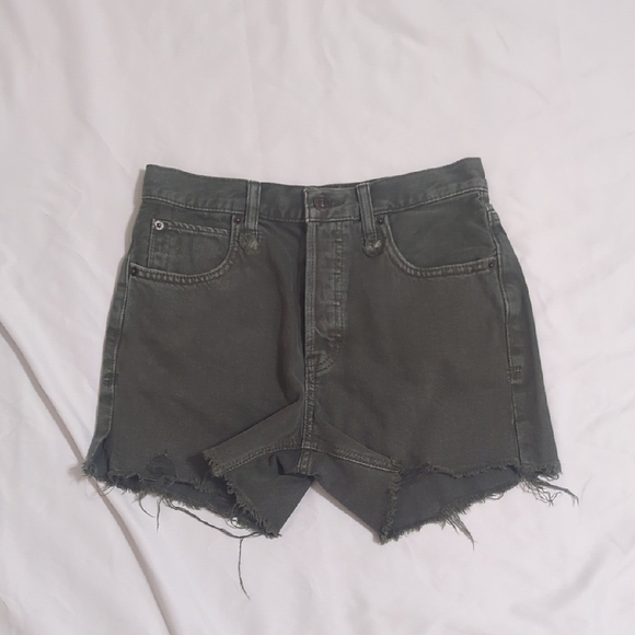 We The Free Makai Denim Jean Shorts, Color Green Size 25 - Picture 4 of 15